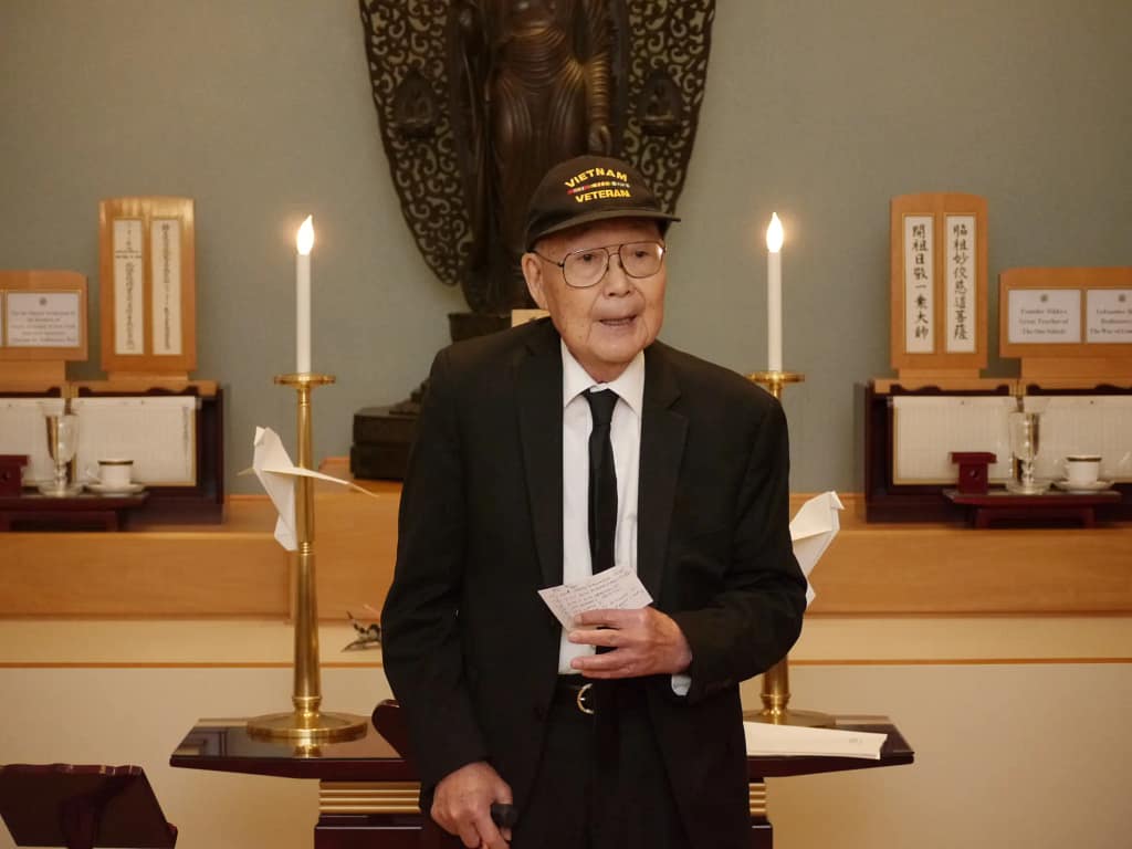 80th anniversary of Hiroshima remembrance. Tak Furumoto, Location: Rissho Kosei-kai Buddhist in New York City,